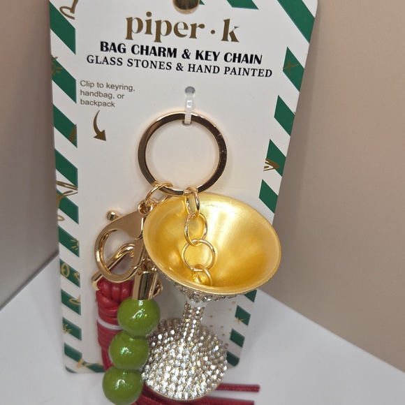 🫒🔹️ Piper K🔹️ Martini Olive Keychain Bag Charm - Picture 6 of 7